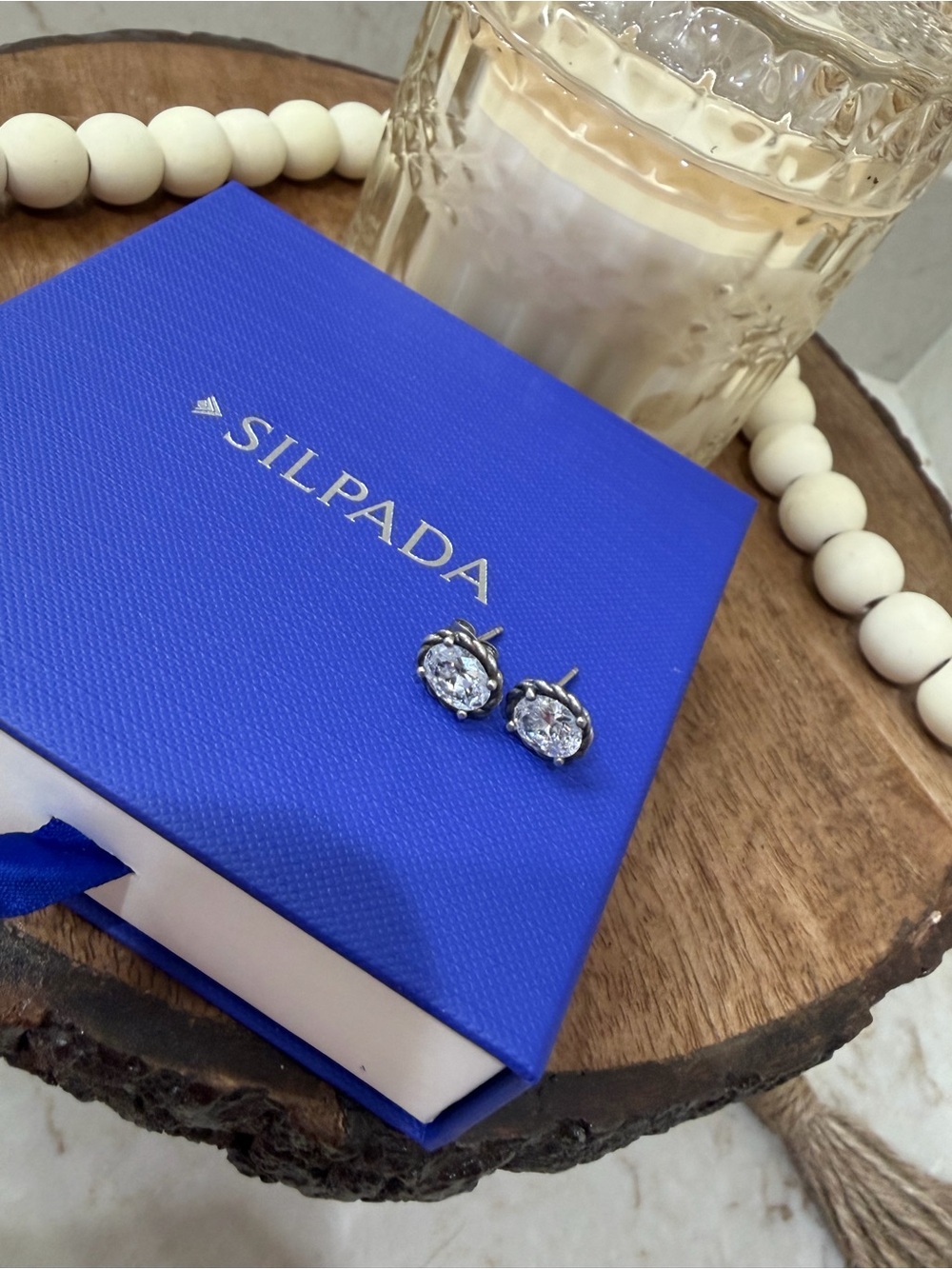 Silpada Sterling Silver Cubic Zirconia Stud Earrings